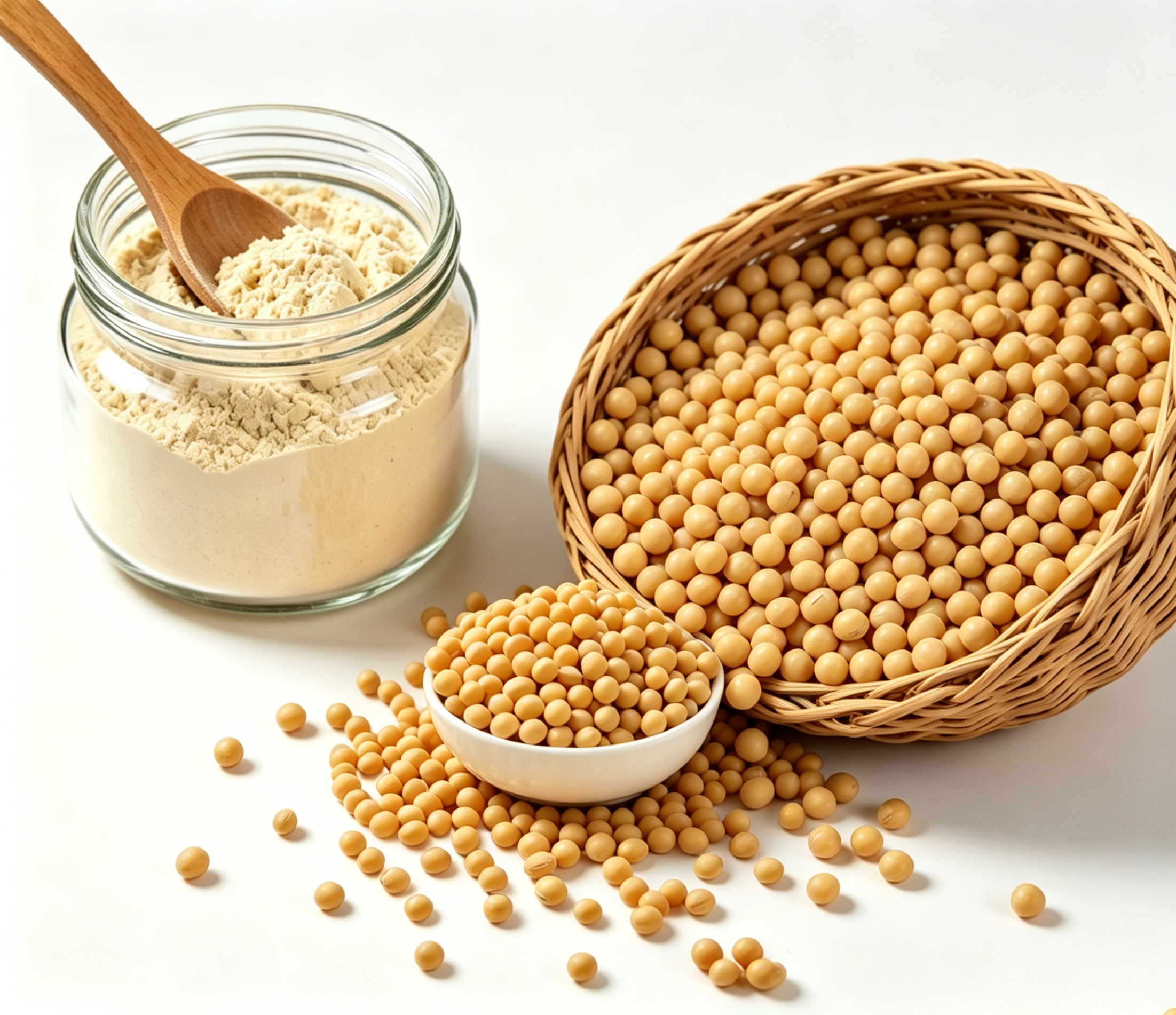 Proteína de soja pura em pó