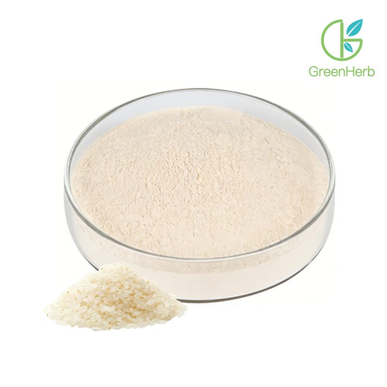 Detalhe da textura em grande plano da proteína de arroz em pó