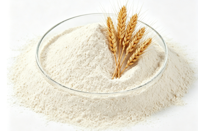 Fotografia macro de grãos de trigo Triticum aestivum