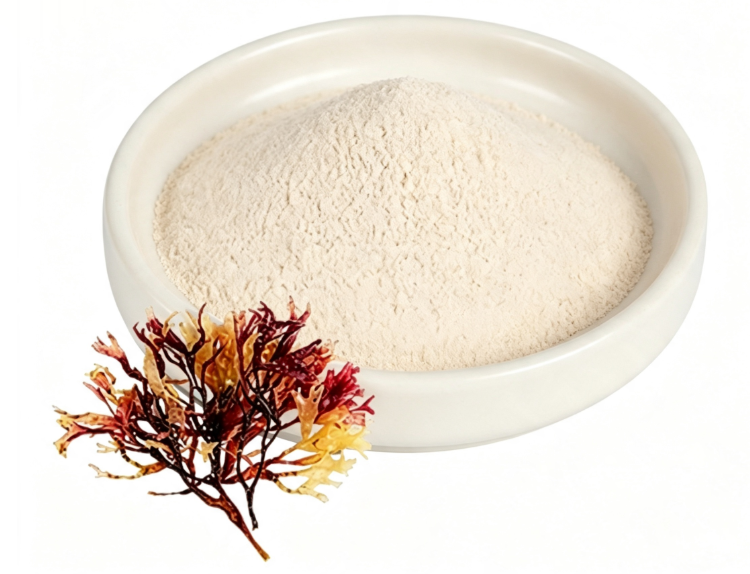 Light tan Irish Moss Powder fine particle detail
